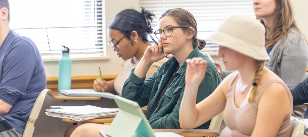 Undergraduate students in a classroom at Geneva College