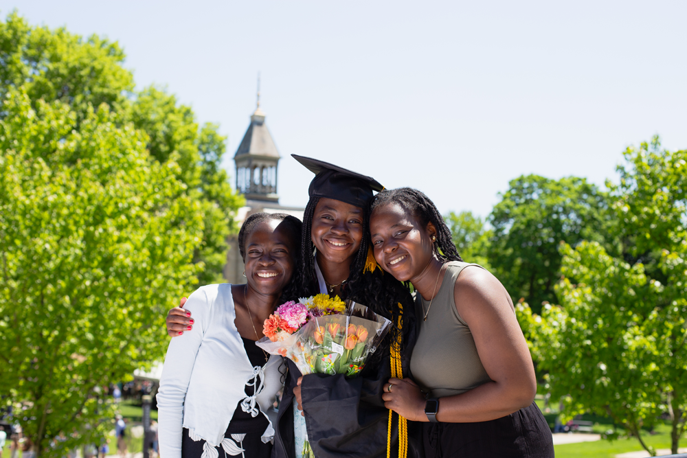 Parent with graduating senior at Geneva College
